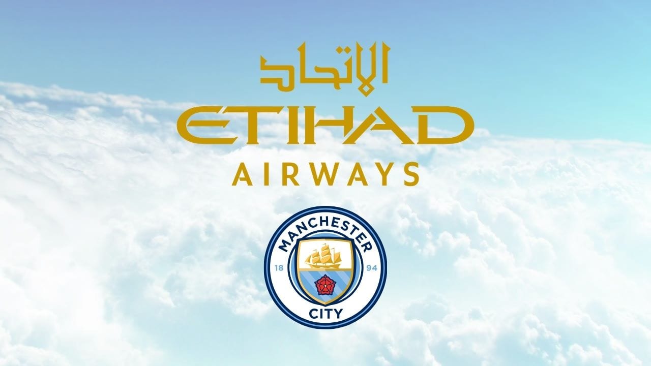 Manchester City, Etihad Airways, and Experience Abu Dhabi activation frame from the Atlantic Station fan zone.