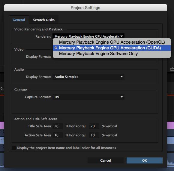 find sequence settings for particular video