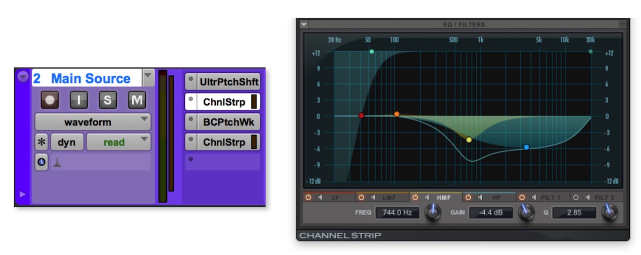 Muffled audio wave