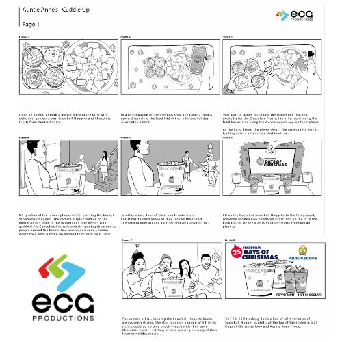 Auntie Anne's Storyboard Sample ECG Productions