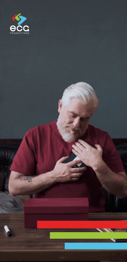 An elderly man hugging a VHS tape, symbolizing the emotional connection to nostalgic media and the importance of VHS digitization and restoration in preserving cherished memories.